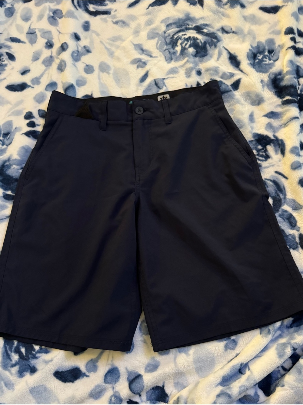OP Men's Dark Navy Flat-Front Shorts